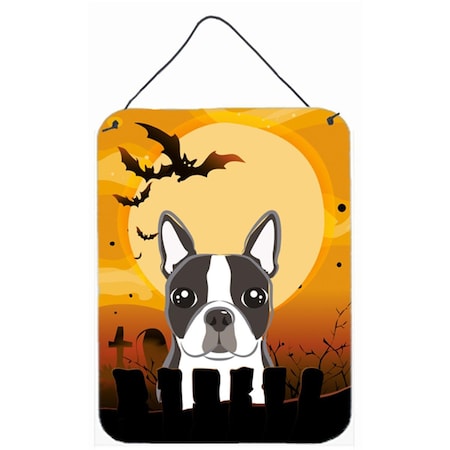 Carolines Treasures Halloween Boston Terrier Wall and Door Hanging Prints BB1761DS1216
